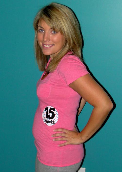 těhotenství se míchá 15 týdnů