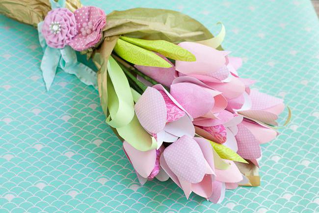 как да направите хартия букет от цветя