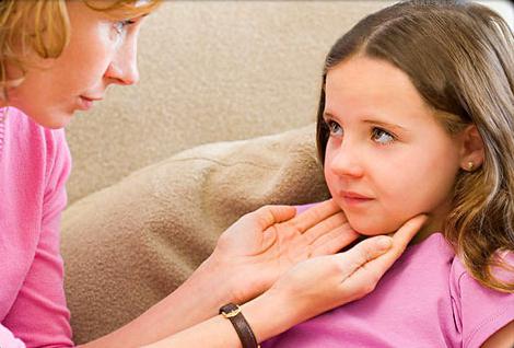 limfne vozle v vratu otroka so povečane