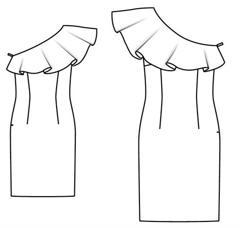 kako šivati ​​obleko z fluts