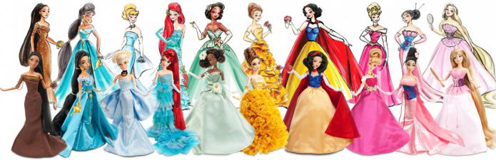 кукли на принцесите на Дисни