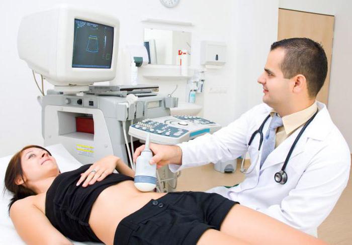 ultrazvuk břišní dutiny, který ukazuje