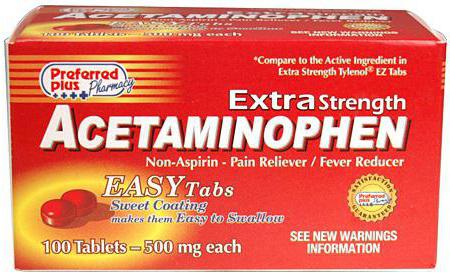 instrukcje dotyczące acetaminofenu