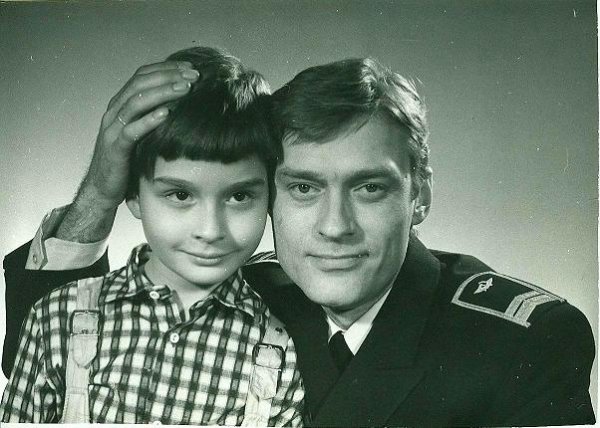 Shcherbakov con suo figlio