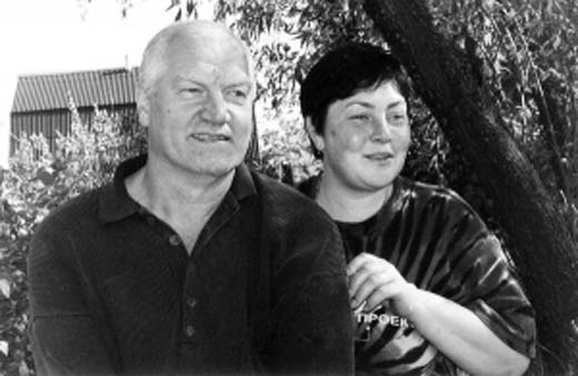Stepanov con sua moglie Natasha