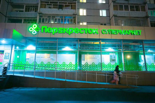 Intersezione di negozi verdi negli indirizzi di Mosca