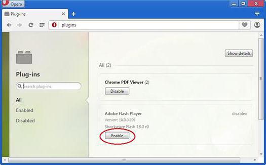 Adobe Flash Player kako omogućiti