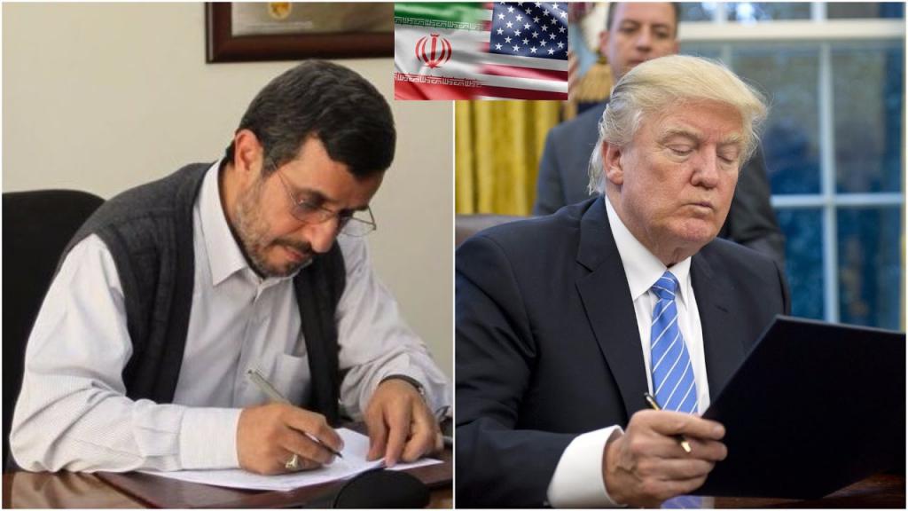 Trump in Ahmadinedžad.