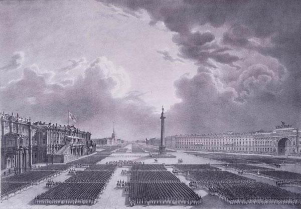 височина на колоната на Александър в Санкт Петербург