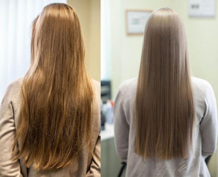 komplet za ravnanje las keratin