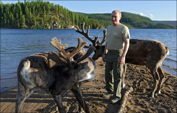 Vladimir Putin miluje zvířata