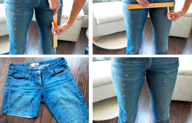 pantaloncini dai vecchi jeans