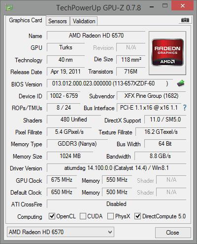 AMD Radeon HD 6570 Windows 7