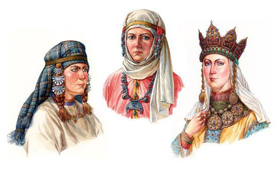 rysy ženského oblečení starého Ruska