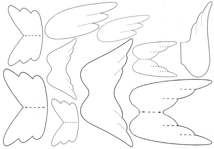 Modelli di ali di angelo
