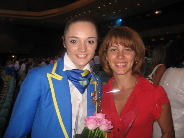 Anna Bessonova e il suo compagno