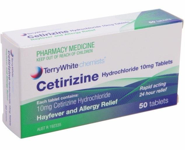 cetirizinové tablety