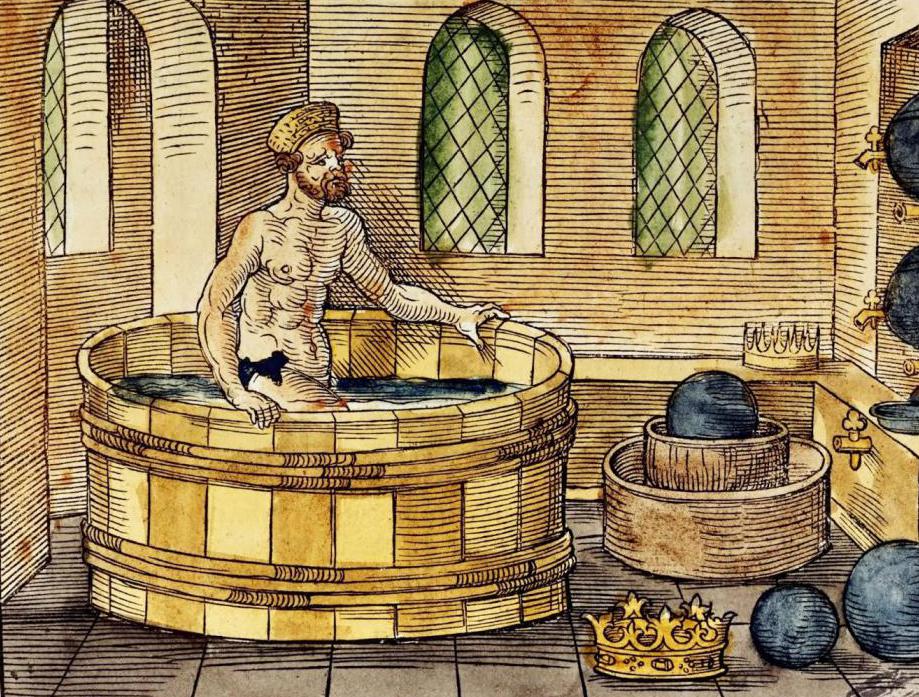 Archimede in bagno