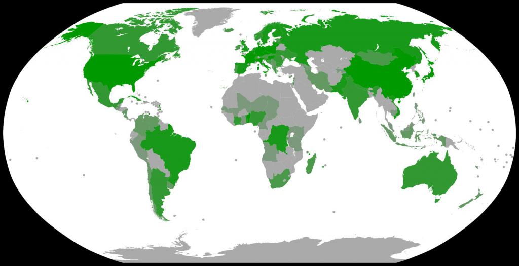 Częstość występowania esperanto w świecie