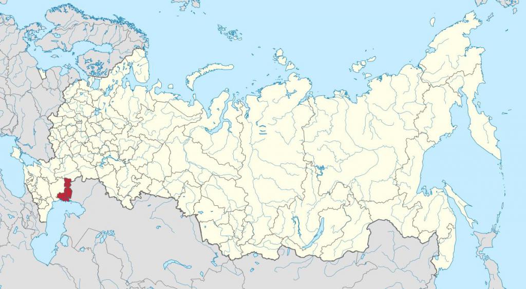 Regione di Astrakhan sulla mappa