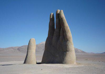 mano del deserto del deserto di Atacama