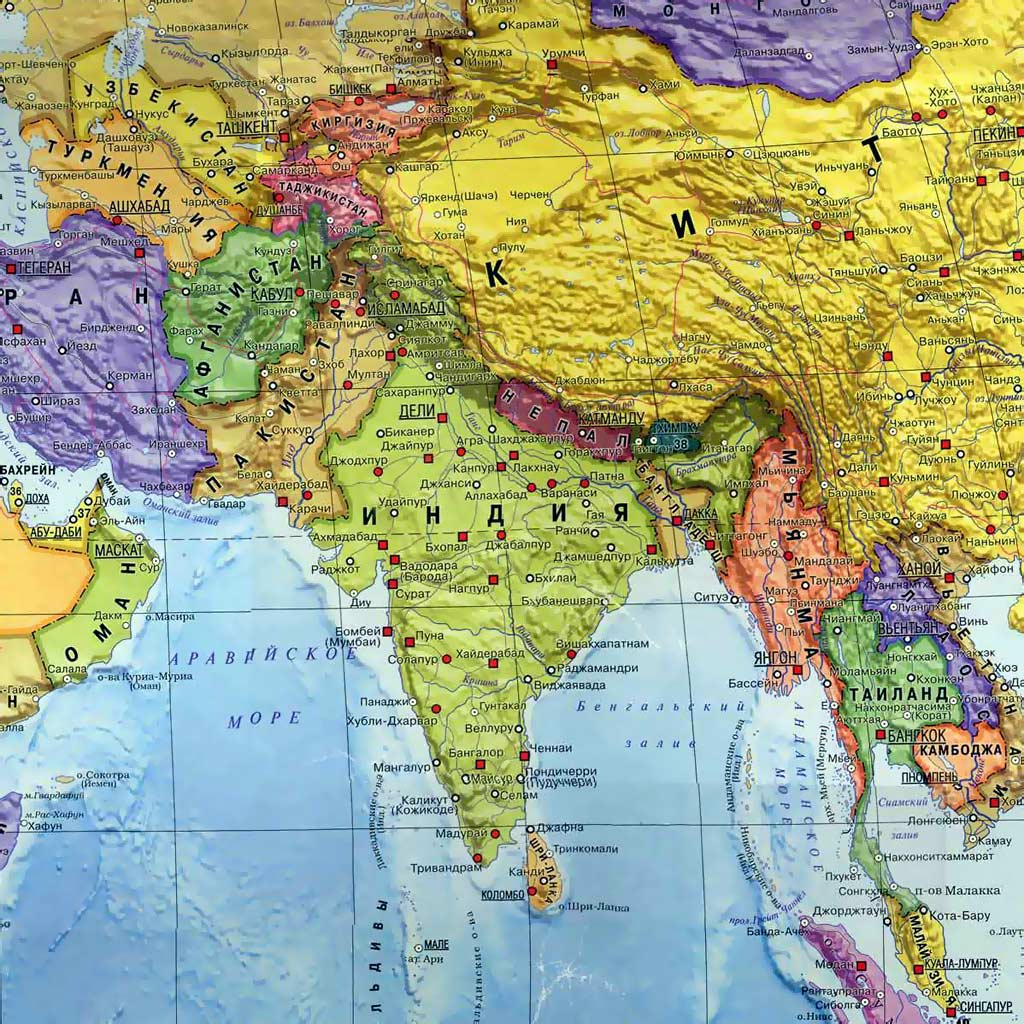 Indija na karti svijeta