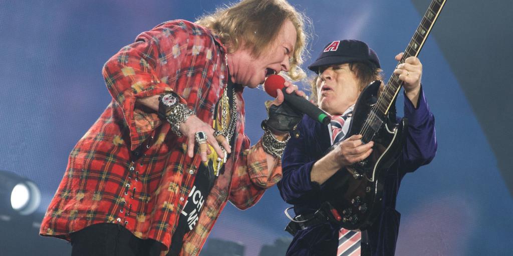 Axel Rose a Angus Young