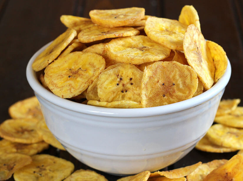chips di banana cotta