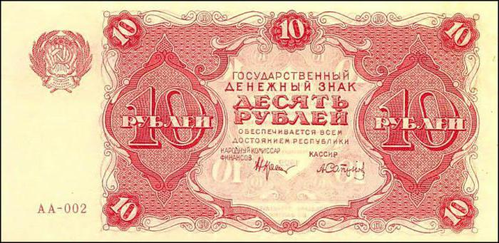 Náklady na bankovky SSSR