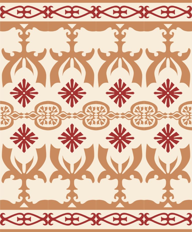 Baškirska ornamentna šablona