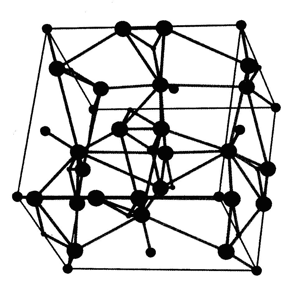 Tyrkysová komplexní krystalová mřížka