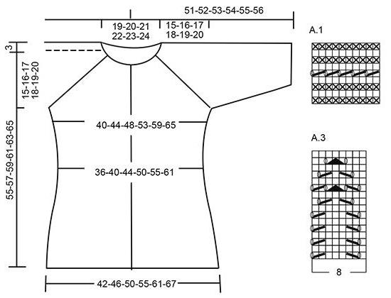 šareni džemperi igle za pletenje s dijagramima i opisima