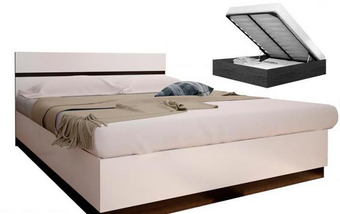 спалня с двойно легло с механизъм за повдигане