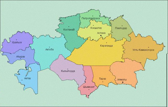 kolik oblastí v republice Kazachstán