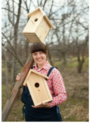как да окачите къщичка за птици