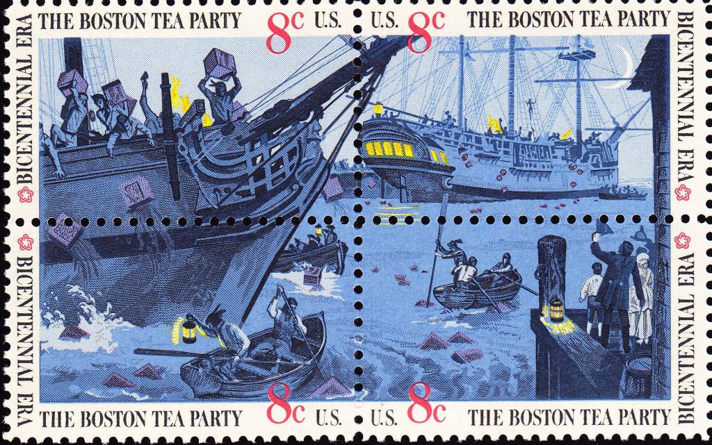 Značka věnovaná Boston Tea Party