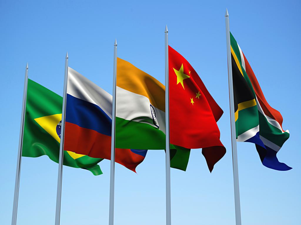 bandiere dei paesi BRICS