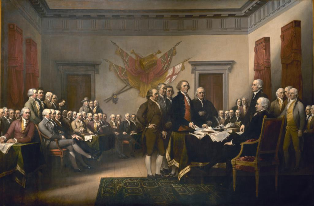 Podepsání deklarace nezávislosti USA