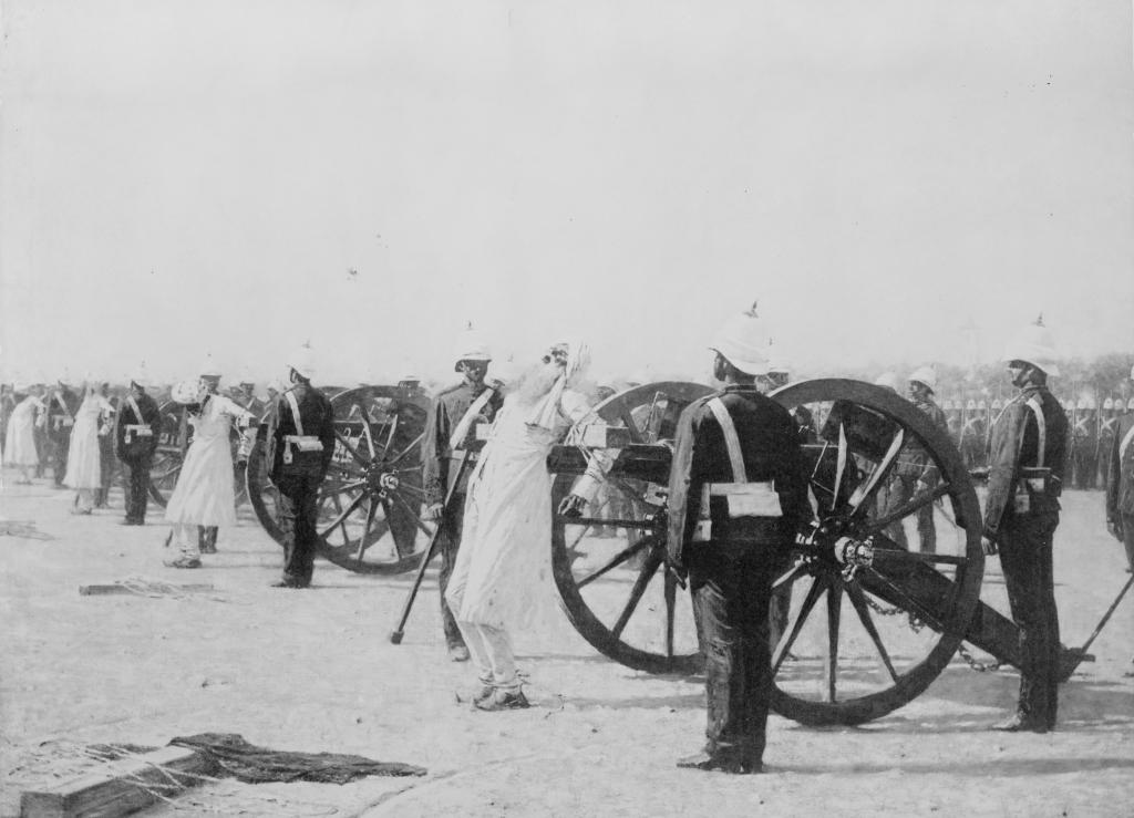 Streljanje indijskih upornikov leta 1857