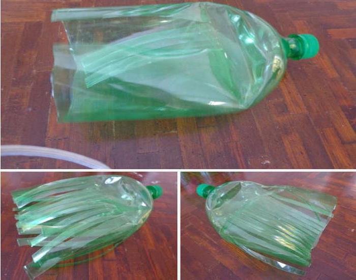 Zrób miotłę z plastikowych butelek własnymi rękami