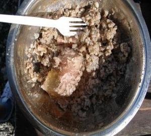 porridge di grano saraceno con carne