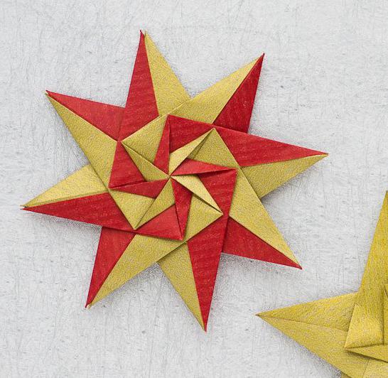origami papir zvezda v razsutem stanju