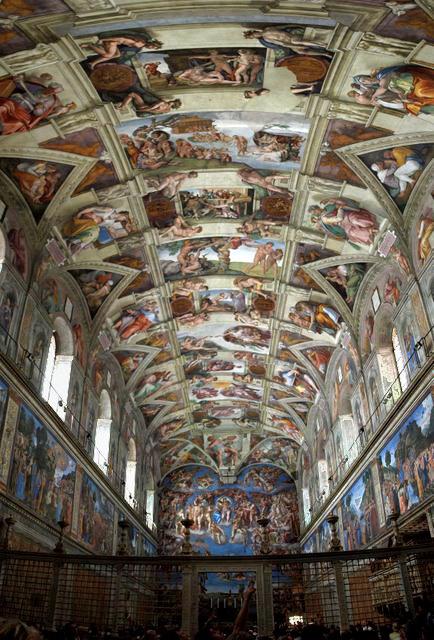 dipinto del giorno del giudizio di Michelangelo