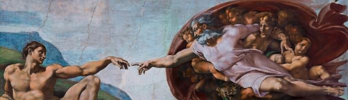 живопис от Микеланжело създаването на Адам