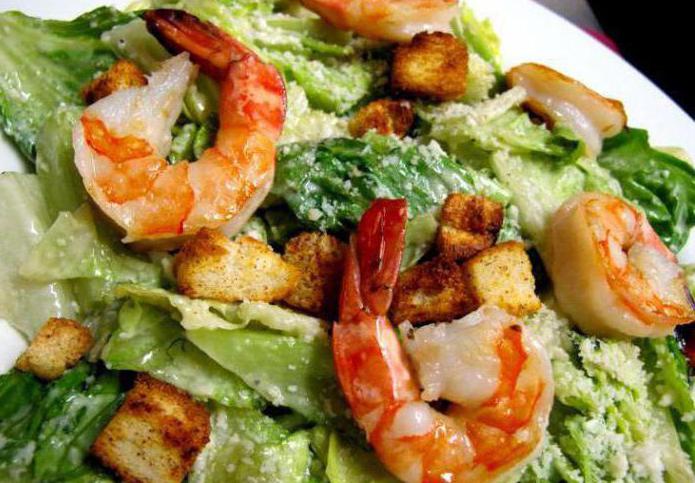 kalie caesar salad with shrimp
