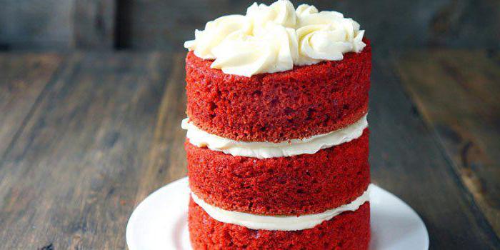 červený sametový koláč originální recept