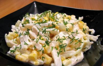 salata lignje kukuruznih jaja