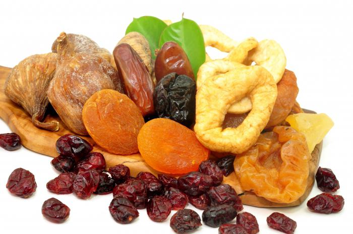 сушени плодове с калории