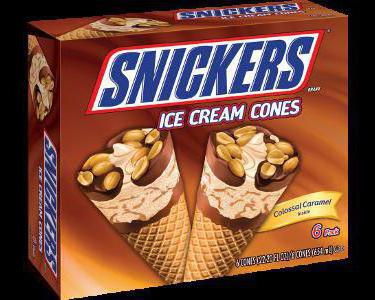 caloria di snickers di gelato