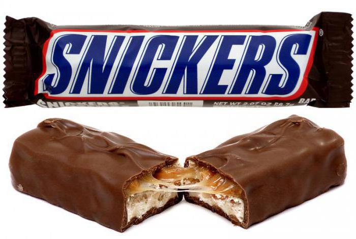 snickers vysoké kalorie